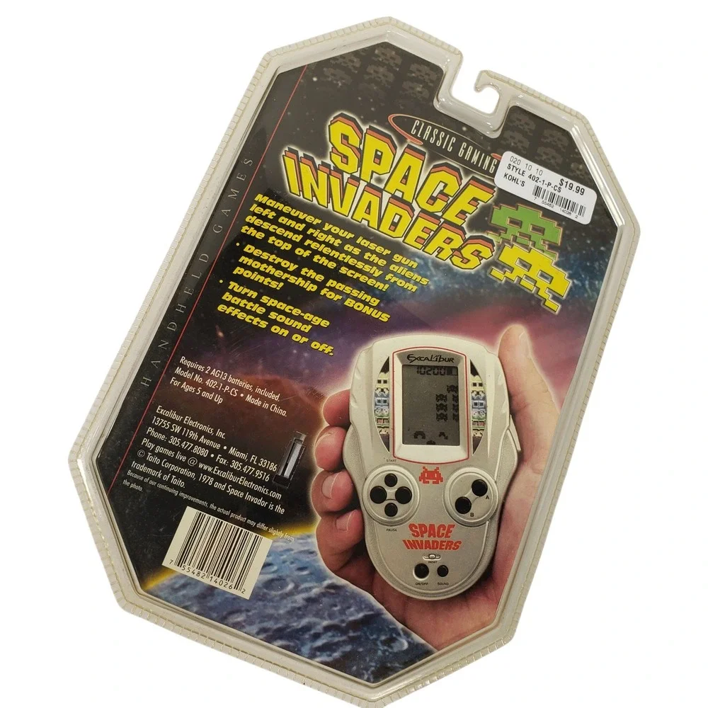 Classic Gaming Space Invaders‎ Handheld Game Electronic Retro Excalibur New